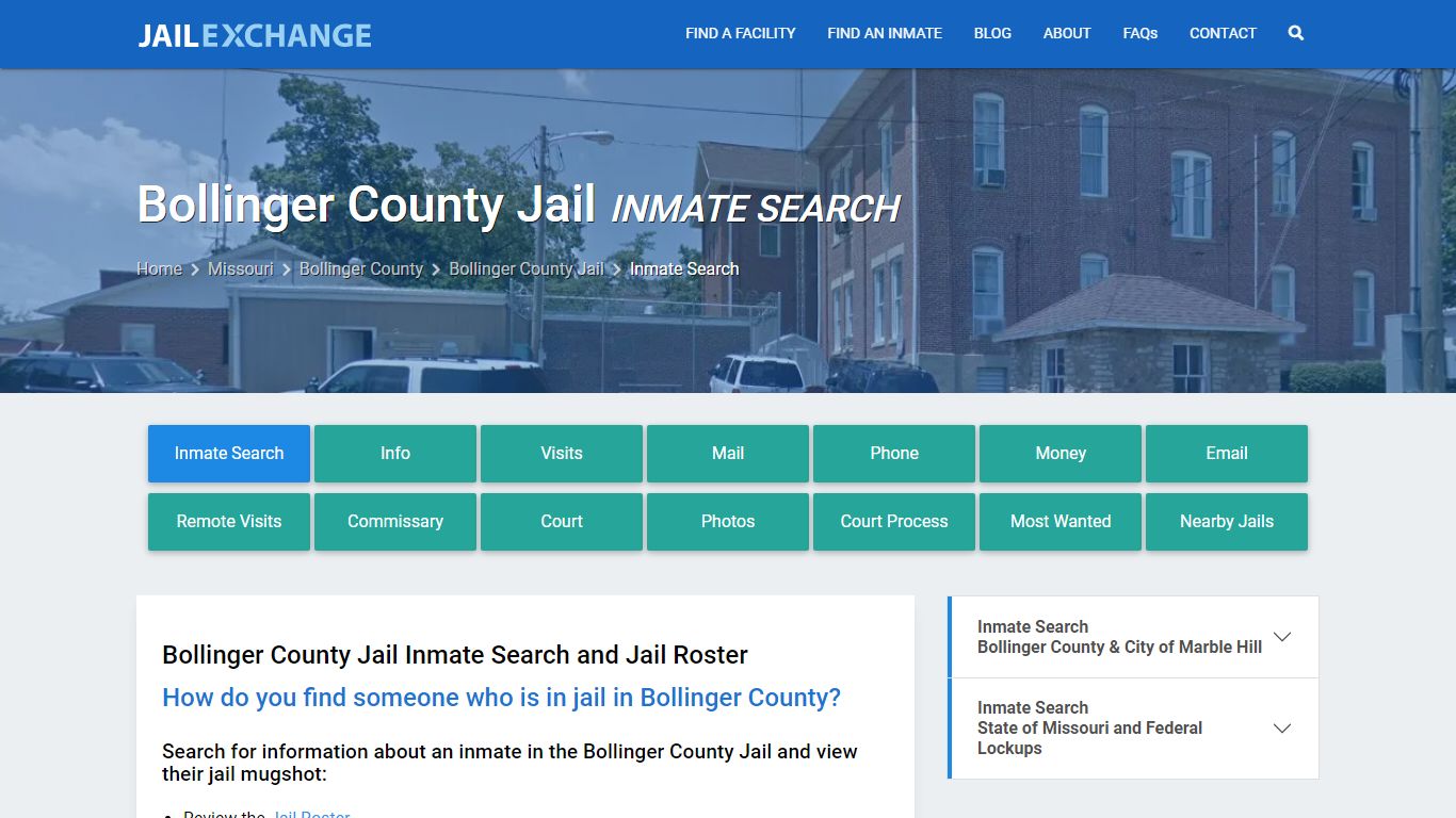Inmate Search: Roster & Mugshots - Bollinger County Jail, MO